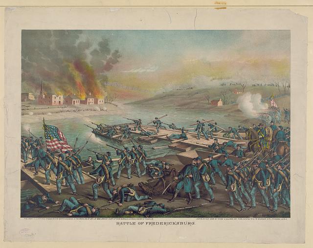 Battle of Fredericksburg–the Army o.t. Potomac crossing the ...